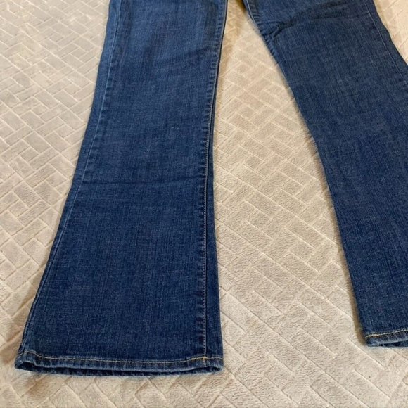 Bitten Womens 4p Denim Jeans Blue Flare Mid Rise Medium Wash Stretch - Picture 3 of 12